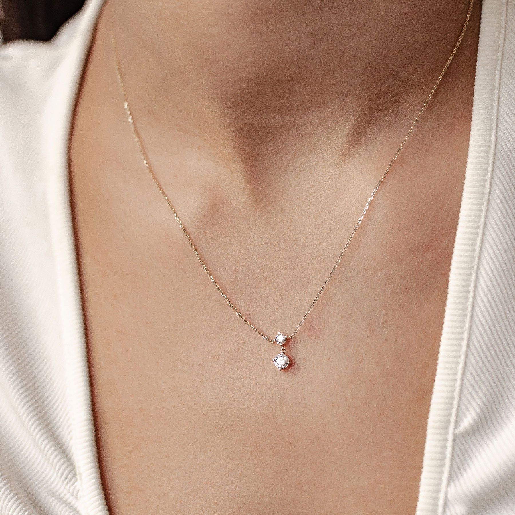 Collier Pendentif Diamant Admiration Or Massif 14 CT