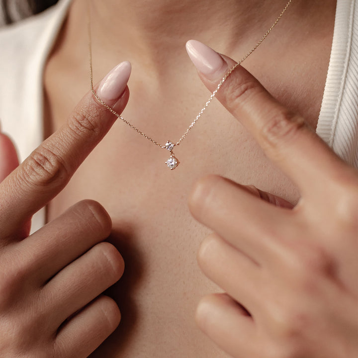 Collier Pendentif Diamant Admiration Or Massif 14 CT