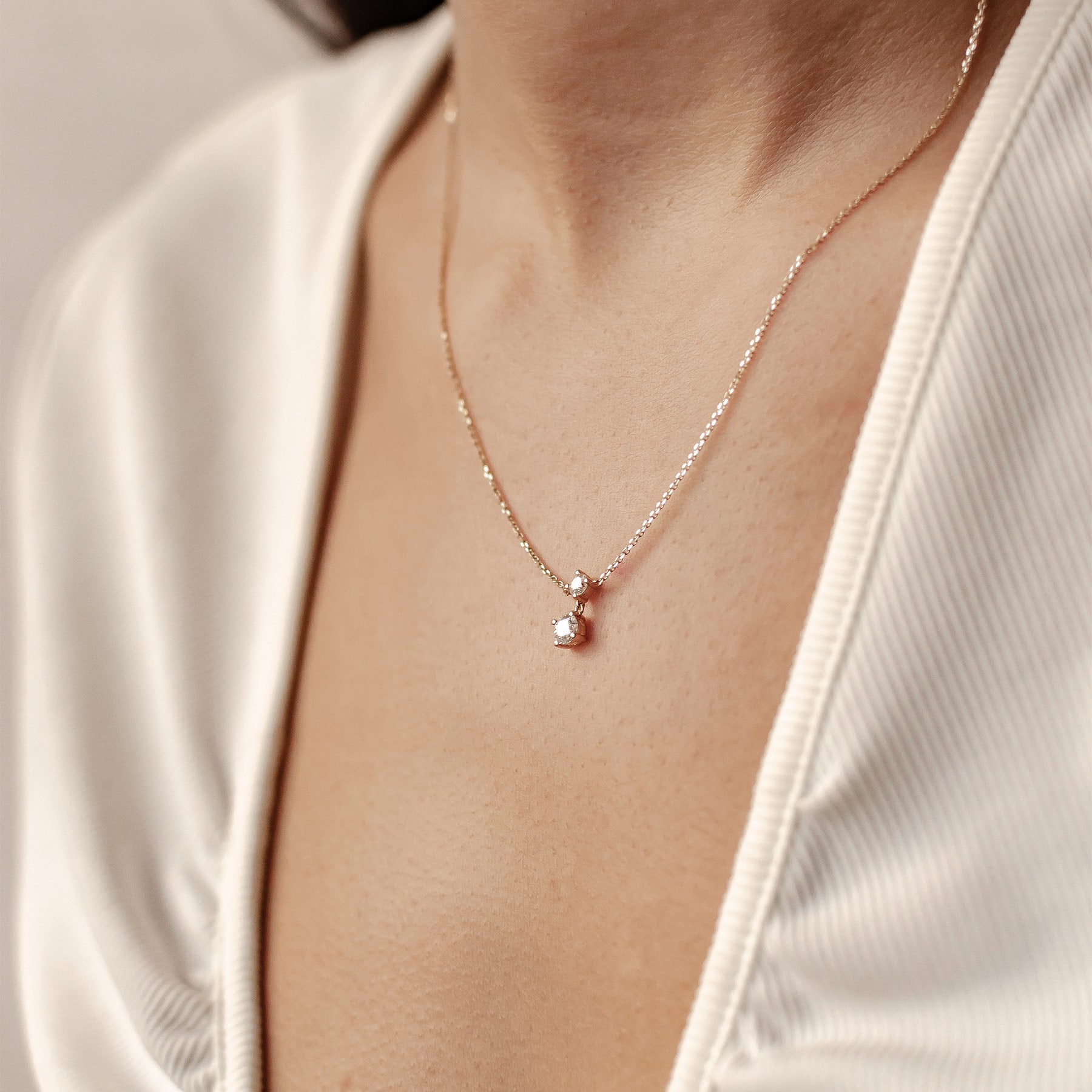 Collier Pendentif Diamant Admiration Or Massif 14 CT