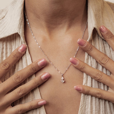 Collier Pendentif Ancre Étincelante en Argent Sterling