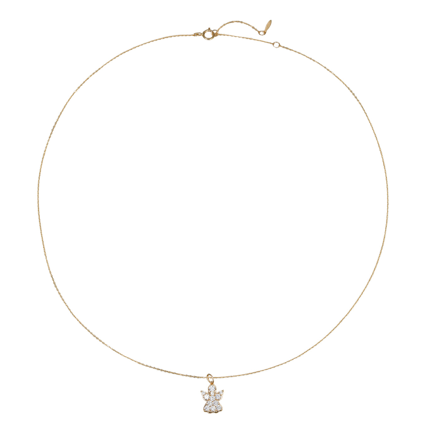 Collier Pendentif Ange Protecteur 14K