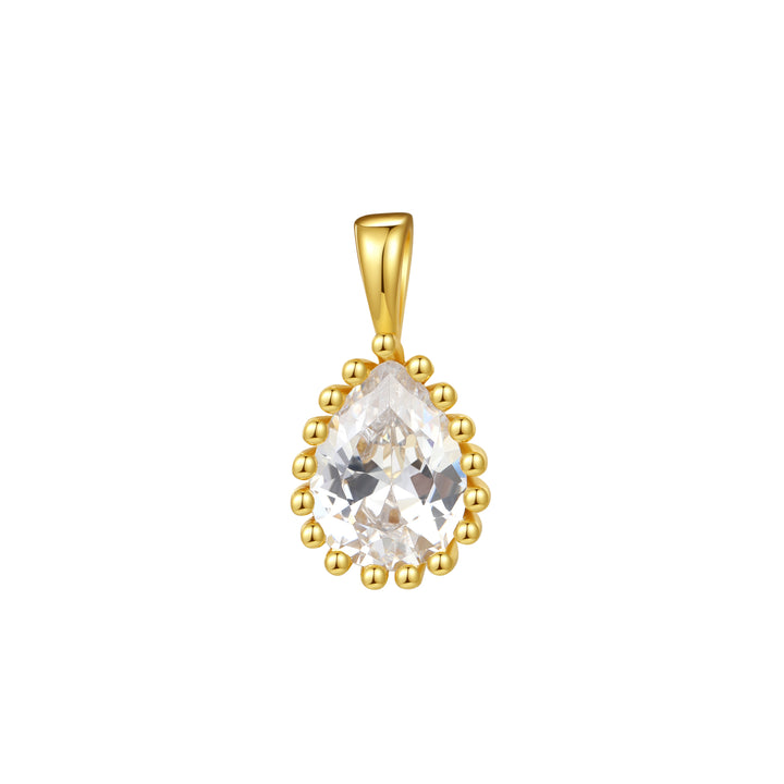 April Diamant Geburtsstein Halskette Sterlingsilber