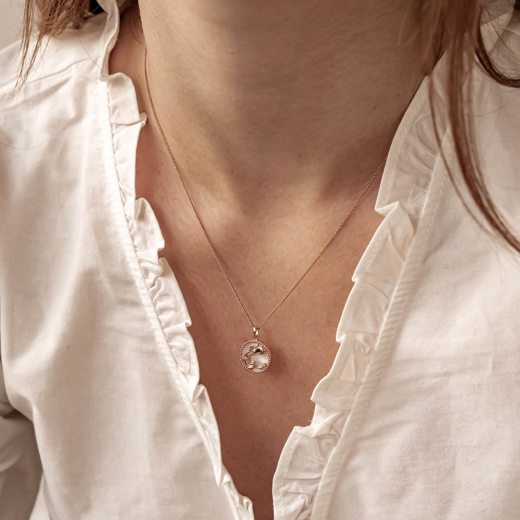 Collier pendentif zodiaque Verseau