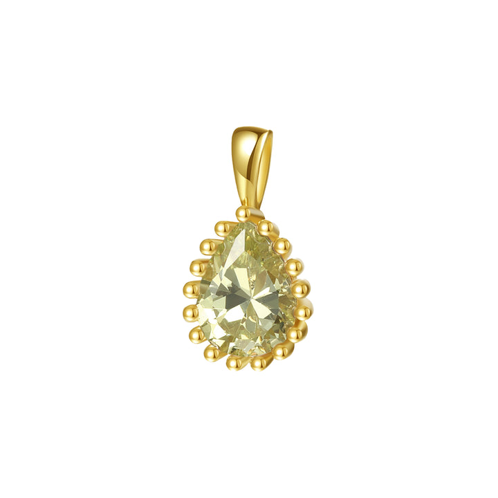 August Peridot Geburtsstein Halskette Sterlingsilber