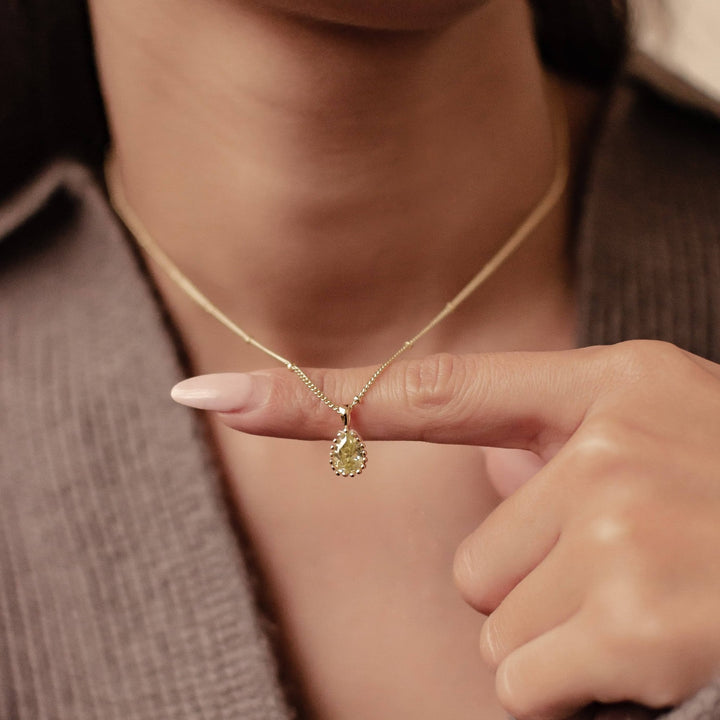 Collier Pierre de Naissance Août Péridot Argent Sterling