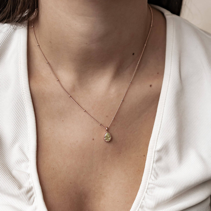Collier Pierre de Naissance Août Péridot Argent Sterling