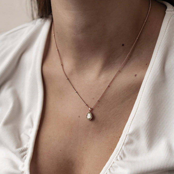 Collier Pierre de Naissance Août Péridot Argent Sterling