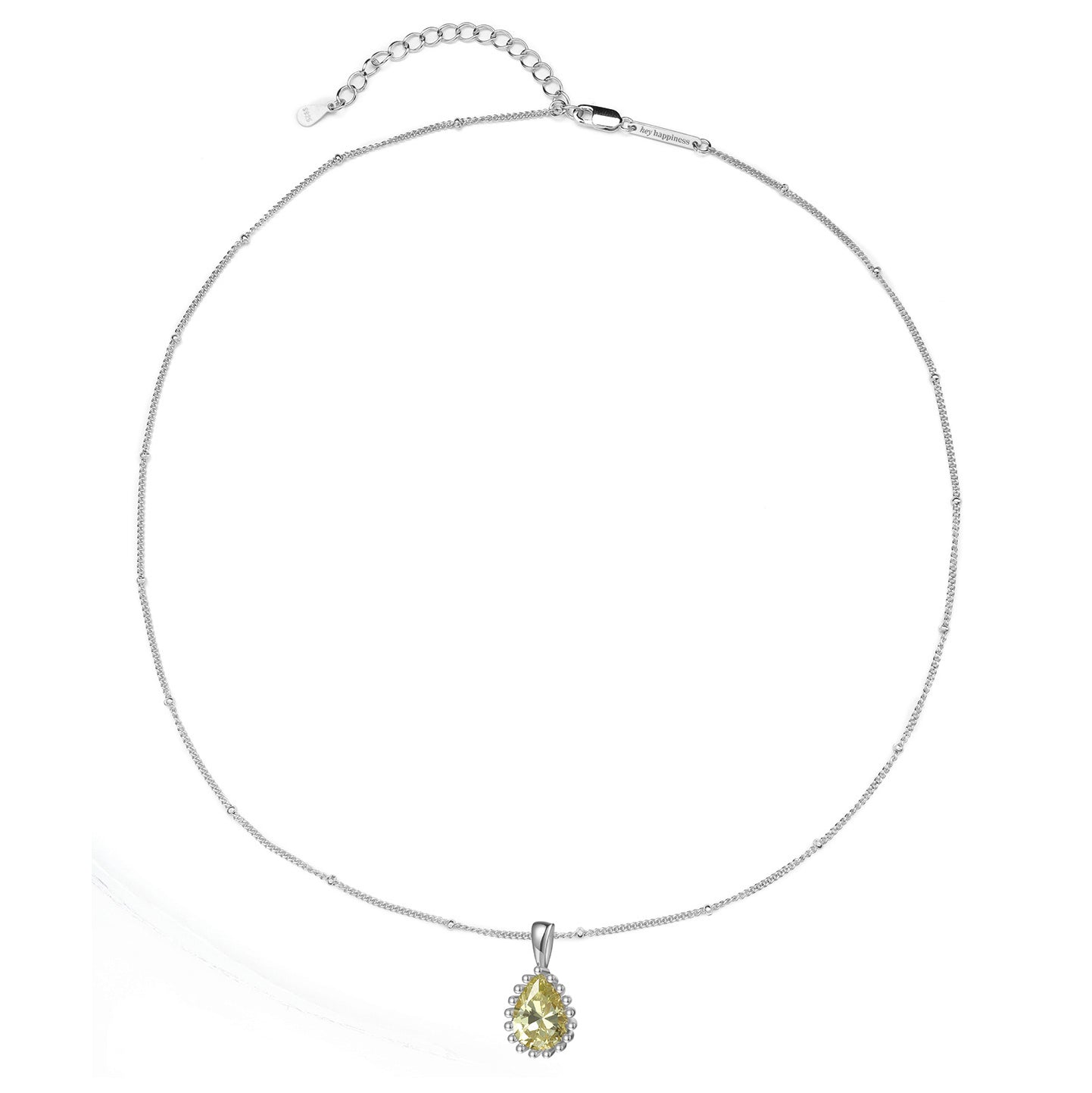 Collar Birthstone Agosto Peridoto Plata de Ley 925