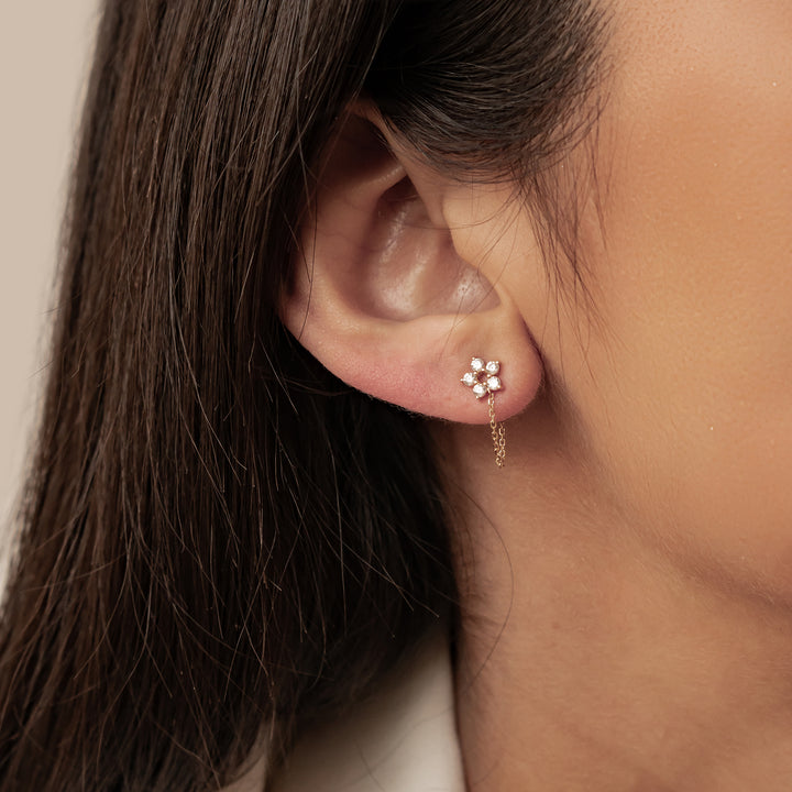 Boucles d’Oreilles Chaîne Devenir Or 14K