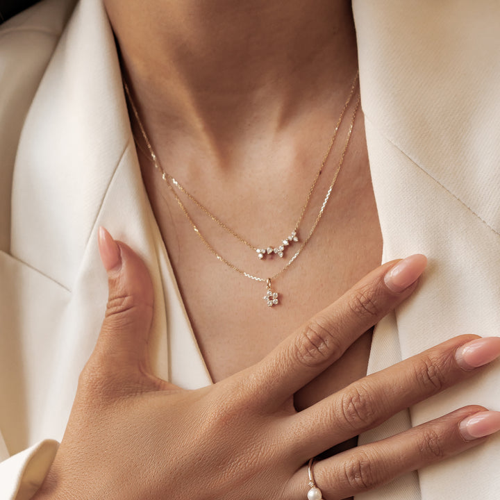 14K Gold Kette mit Anhänger Wachstum