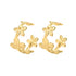 Bloom Flower Hoop Earrings Waterproof