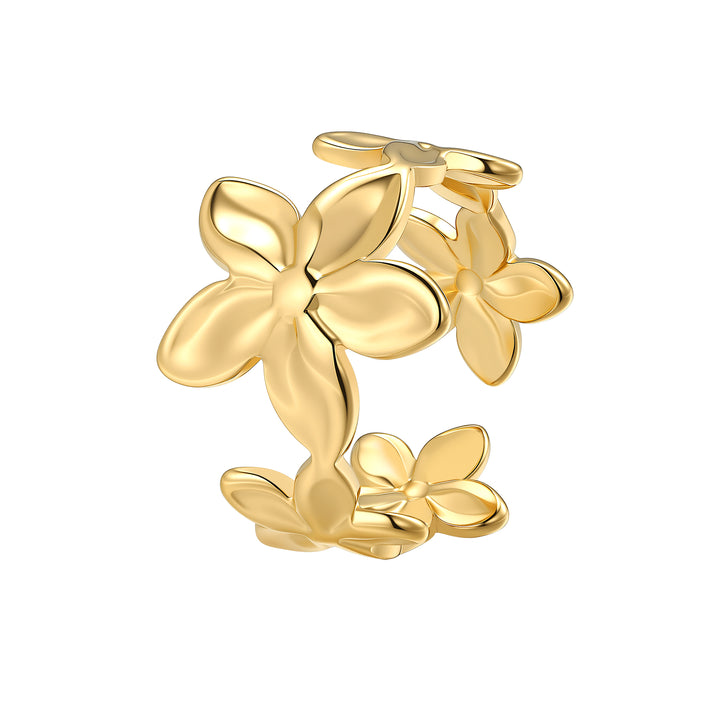 Bloom Flower Open Ring Waterproof