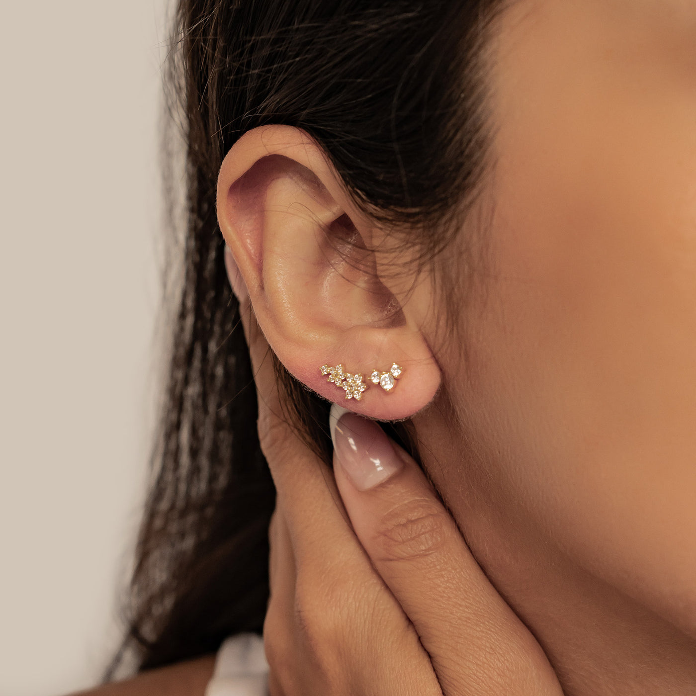 Blühendes Blumen Ohrring-Set Sterling Silber