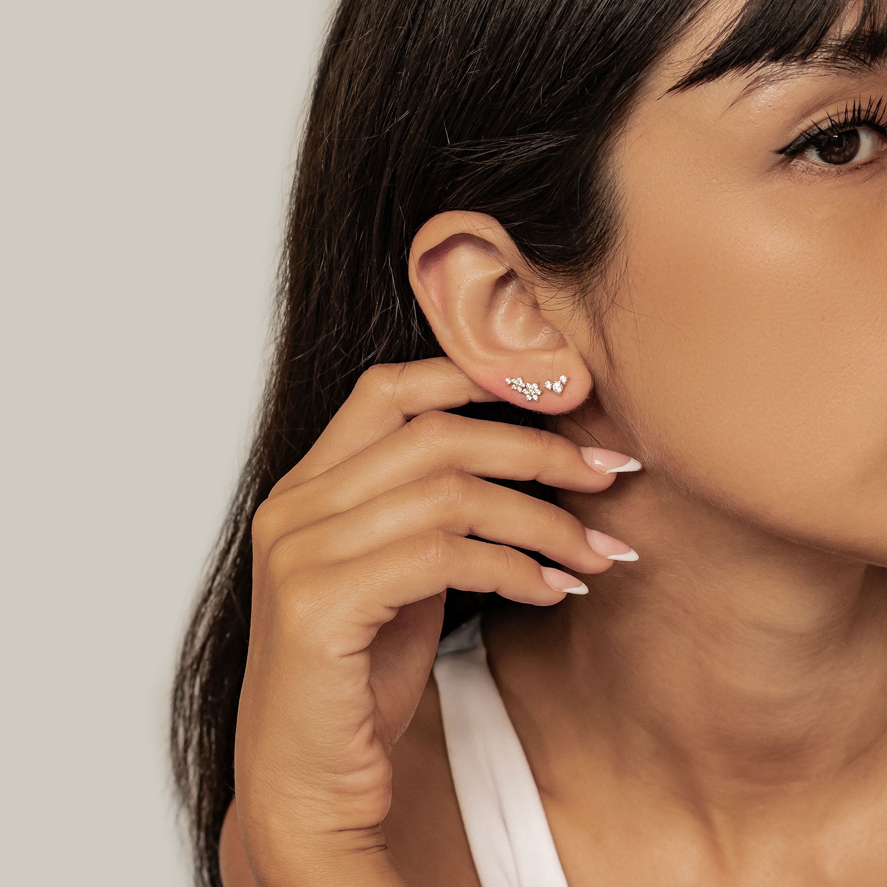 Blühendes Blumen Ohrring-Set Sterling Silber