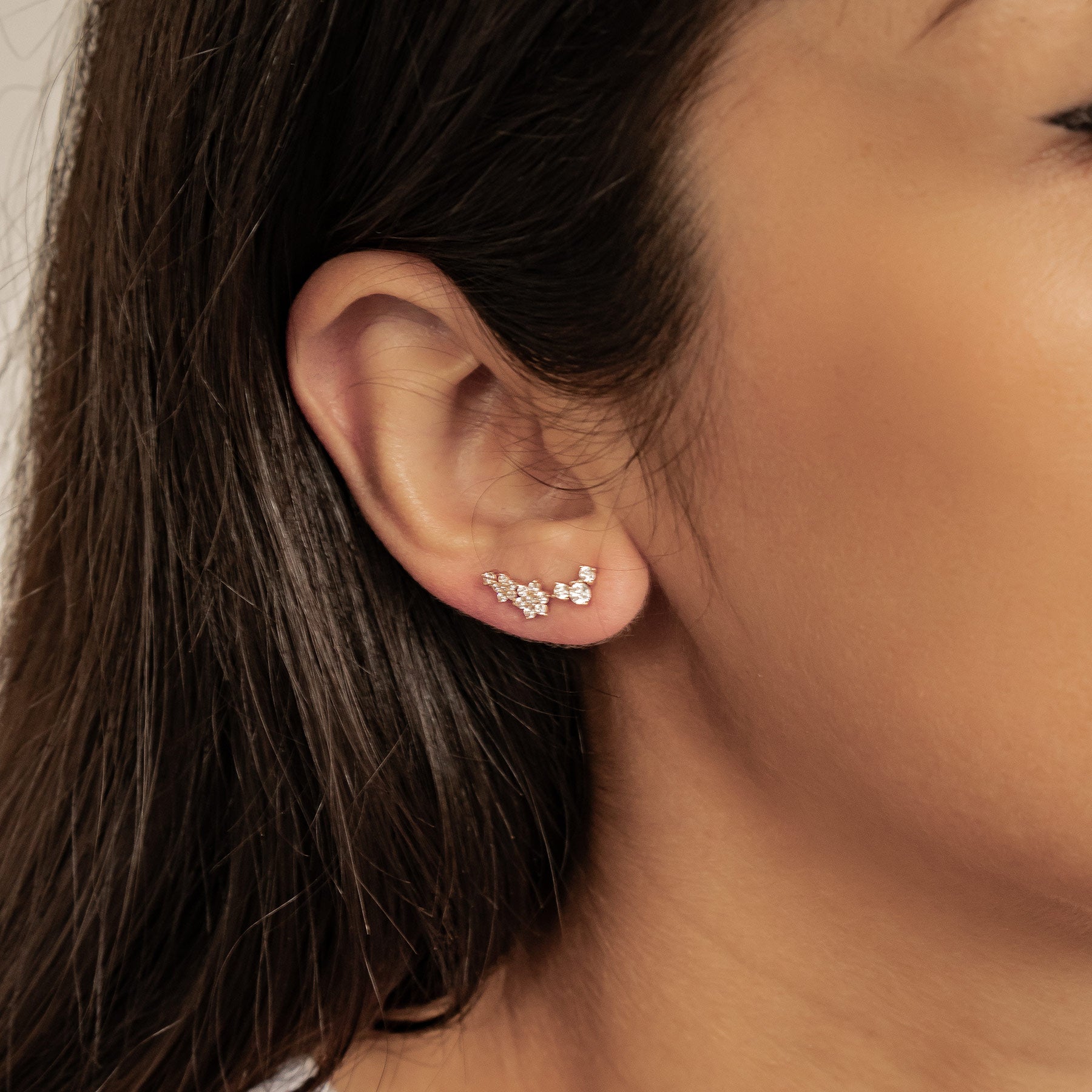 Blühendes Blumen Ohrring-Set Sterling Silber