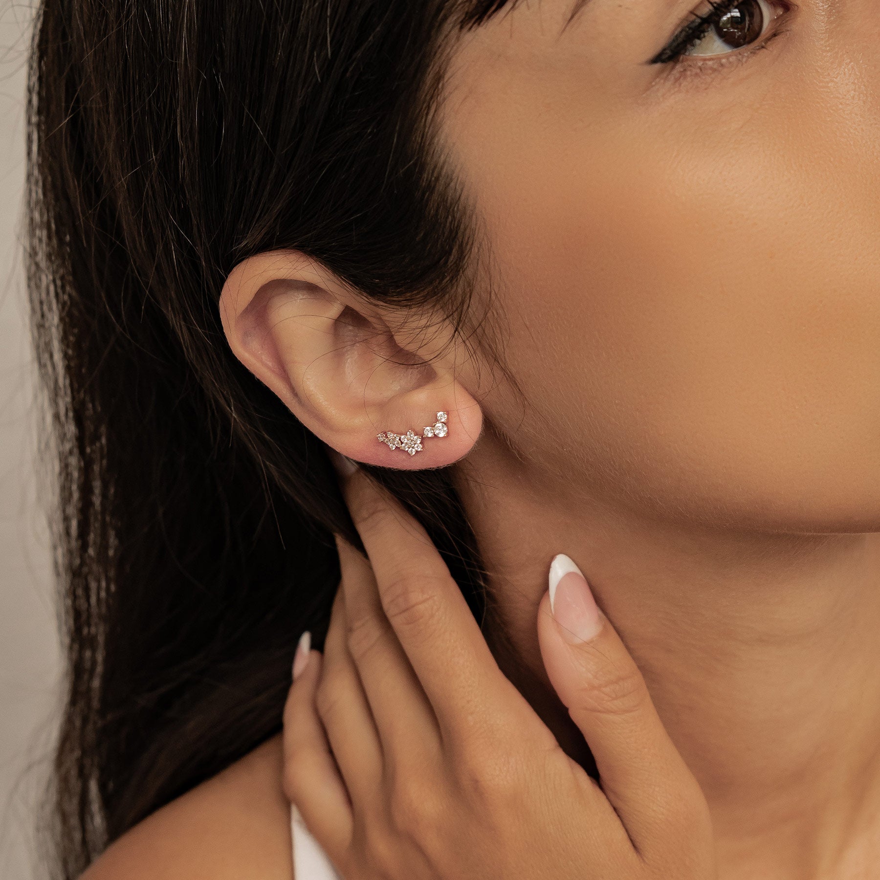 Blühendes Blumen Ohrring-Set Sterling Silber