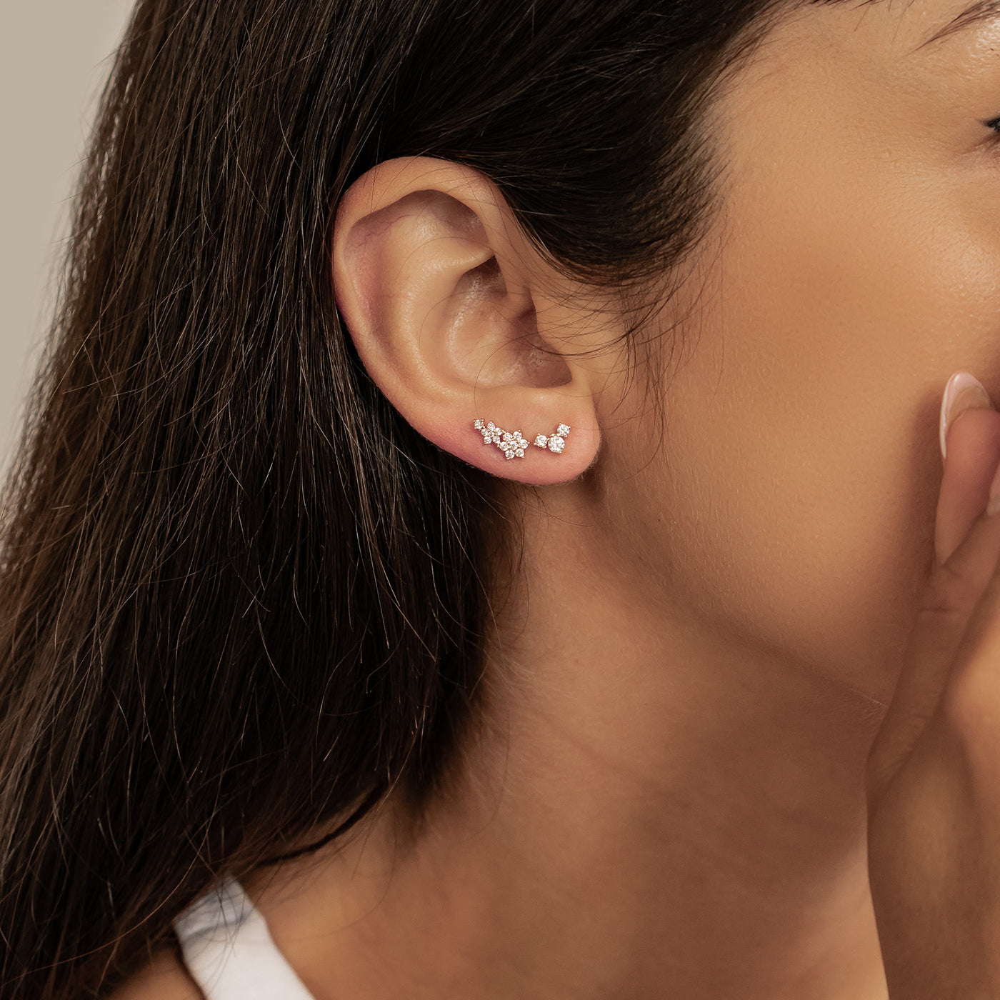 Blühendes Blumen Ohrring-Set Sterling Silber