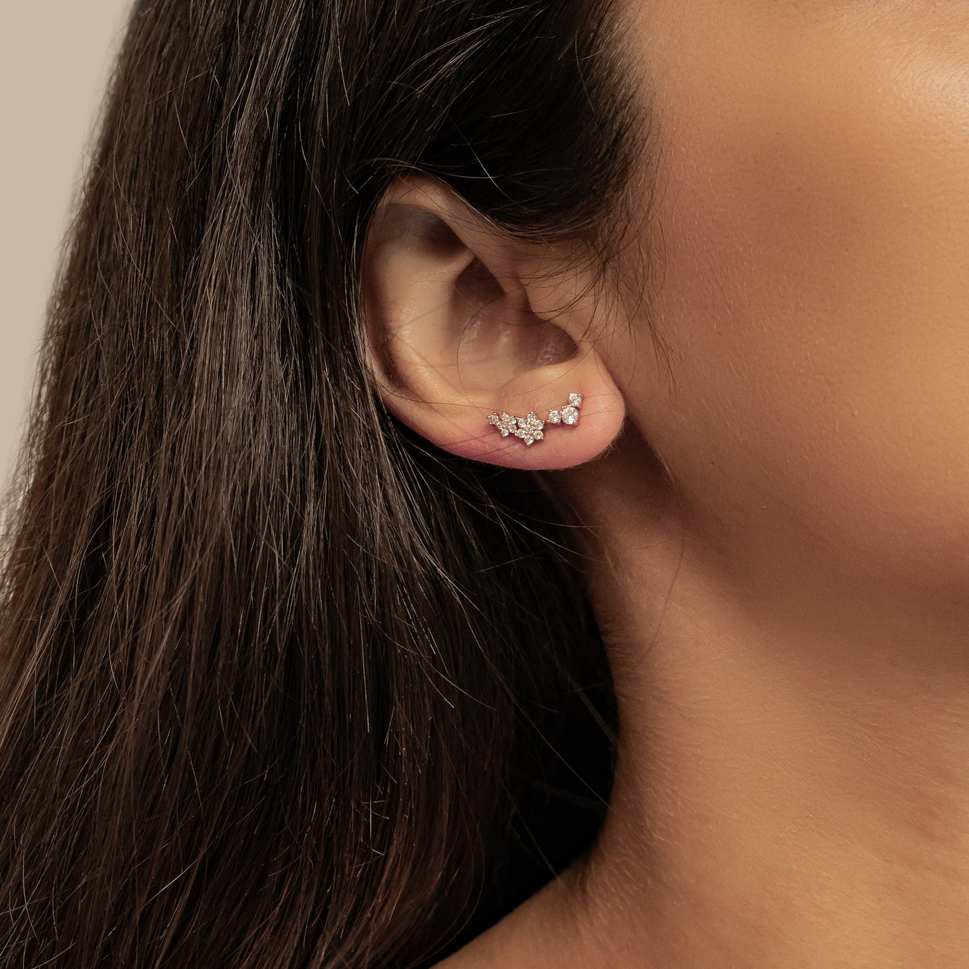 Blühendes Blumen Ohrring-Set Sterling Silber