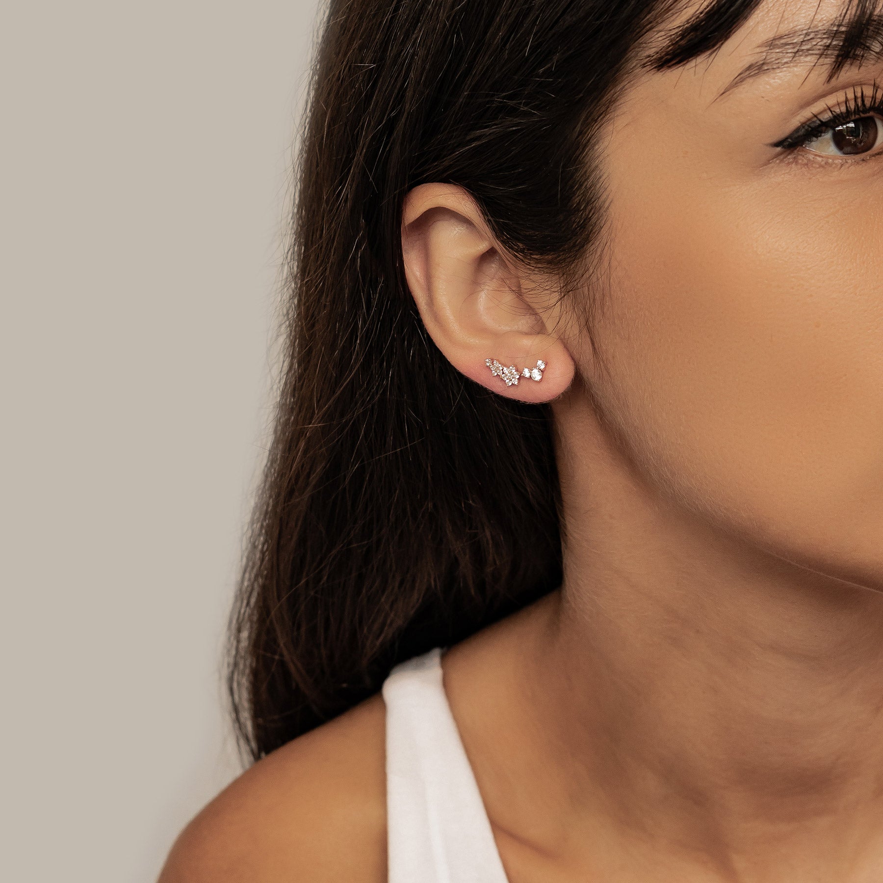 Blühendes Blumen Ohrring-Set Sterling Silber