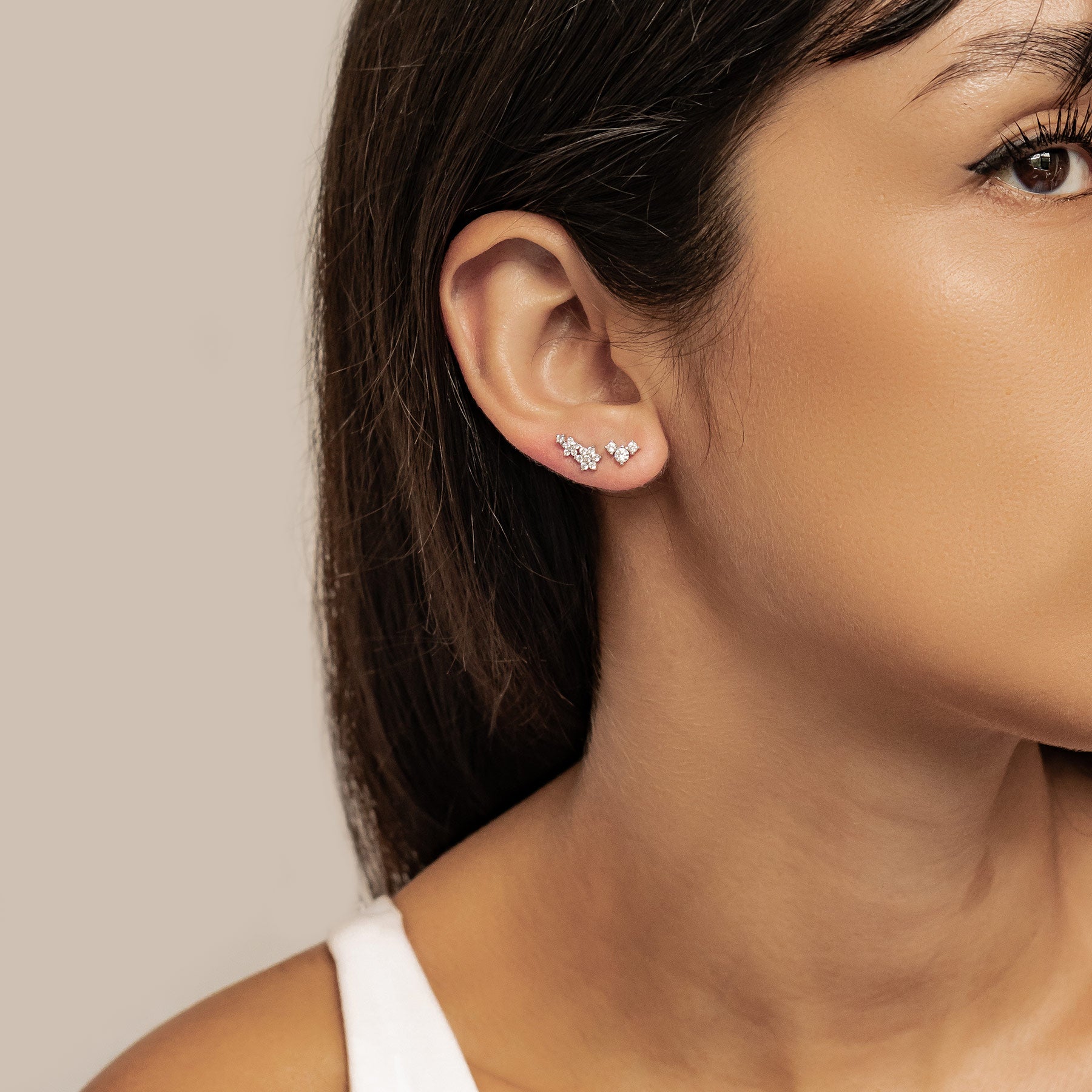 Blühendes Blumen Ohrring-Set Sterling Silber