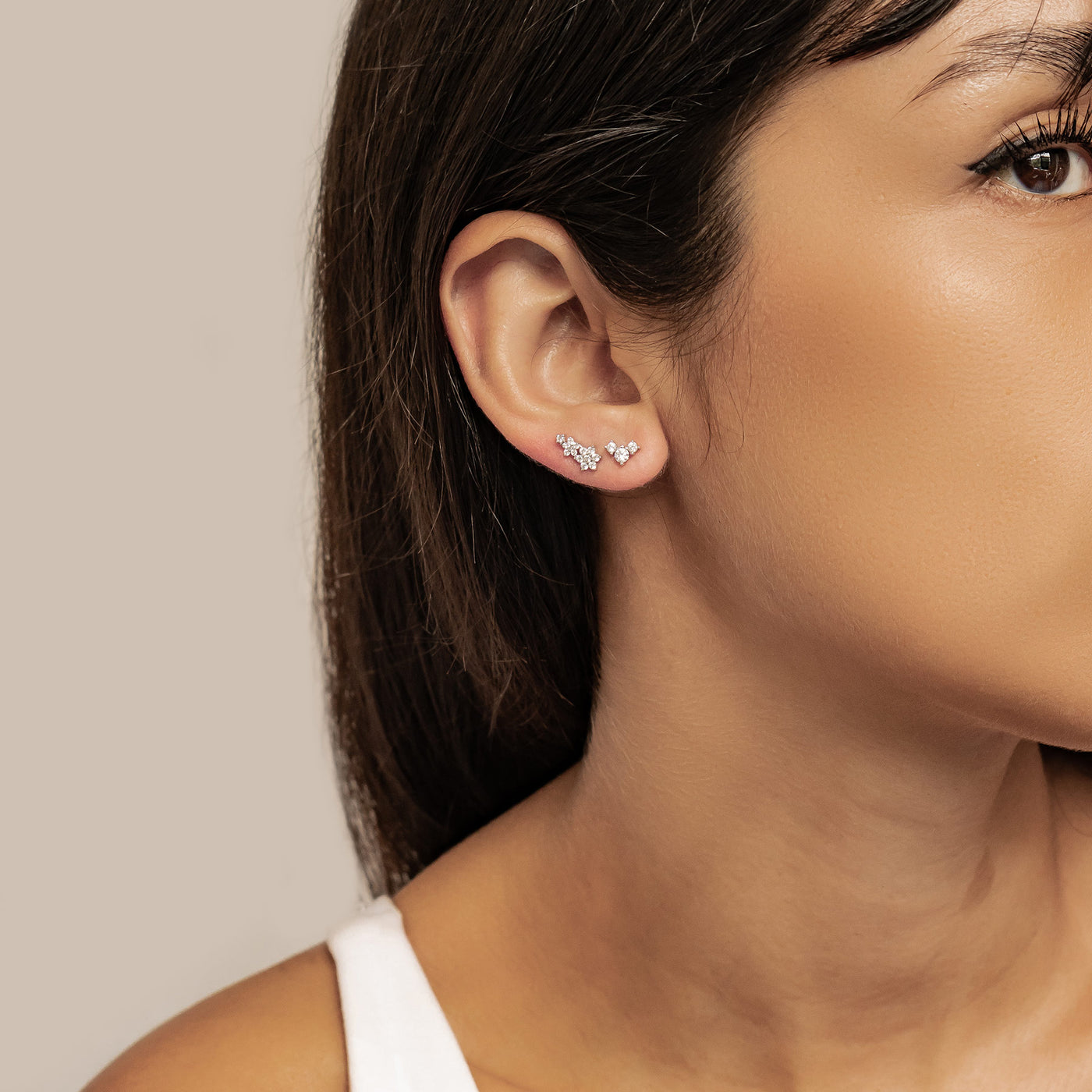 Blühendes Blumen Ohrring-Set Sterling Silber