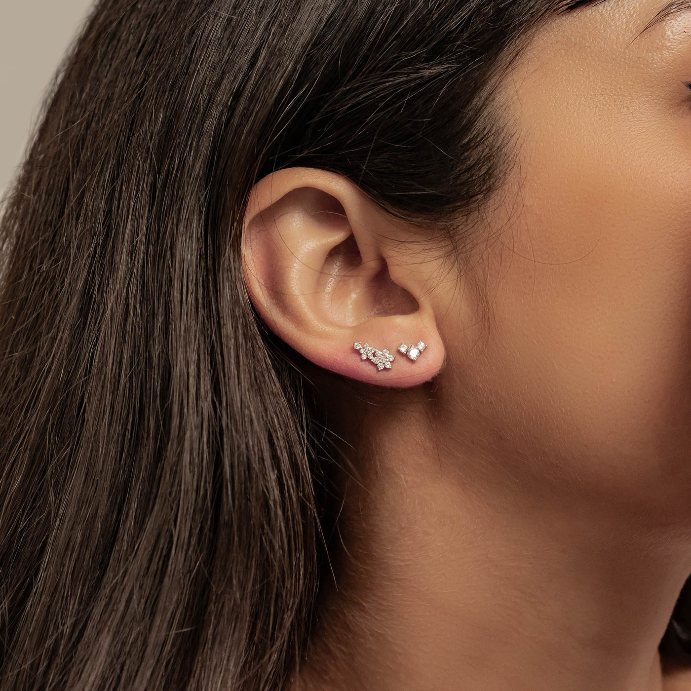 Blühendes Blumen Ohrring-Set Sterling Silber