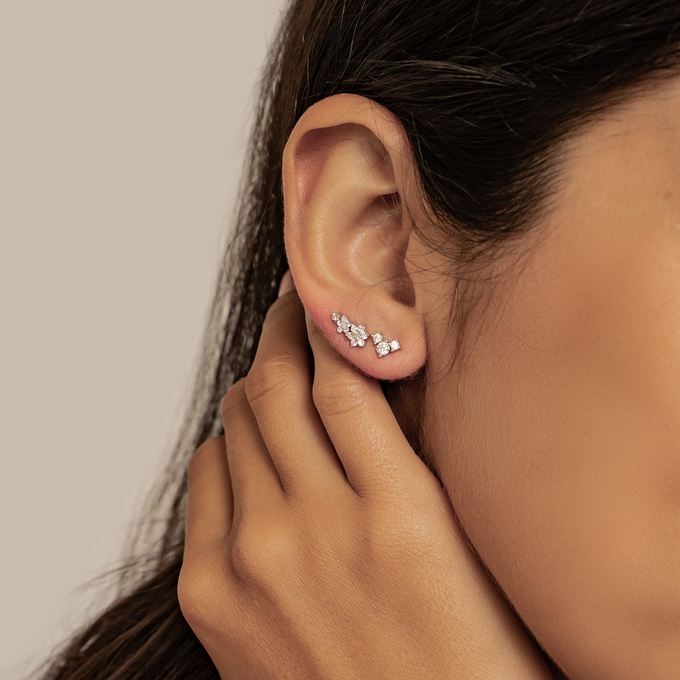 Blühendes Blumen Ohrring-Set Sterling Silber