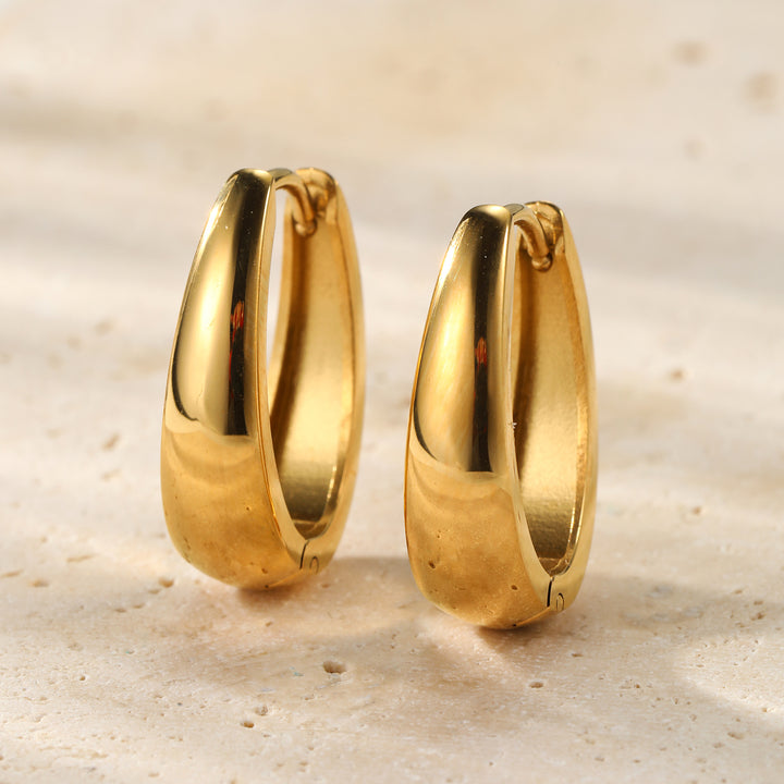 Bold Dome Hoop Earrings Waterproof