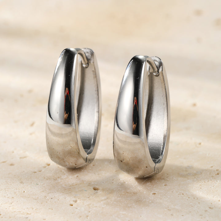 Bold Dome Hoop Earrings Waterproof