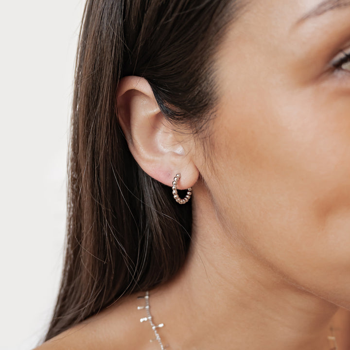 Bold Dome Hoop Earrings Waterproof