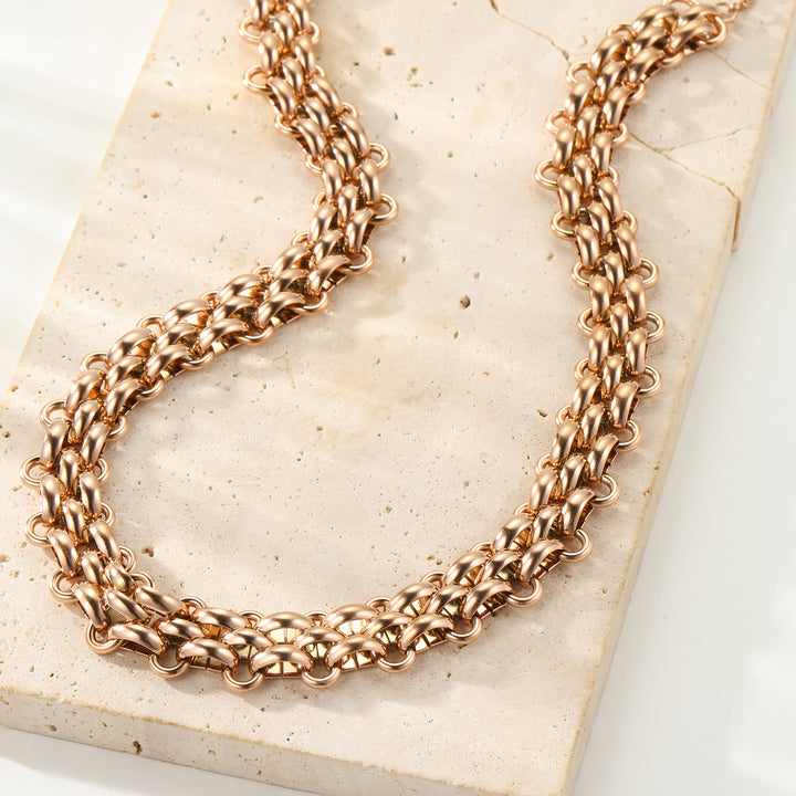 Bold Interlocking Chain Necklace Waterproof