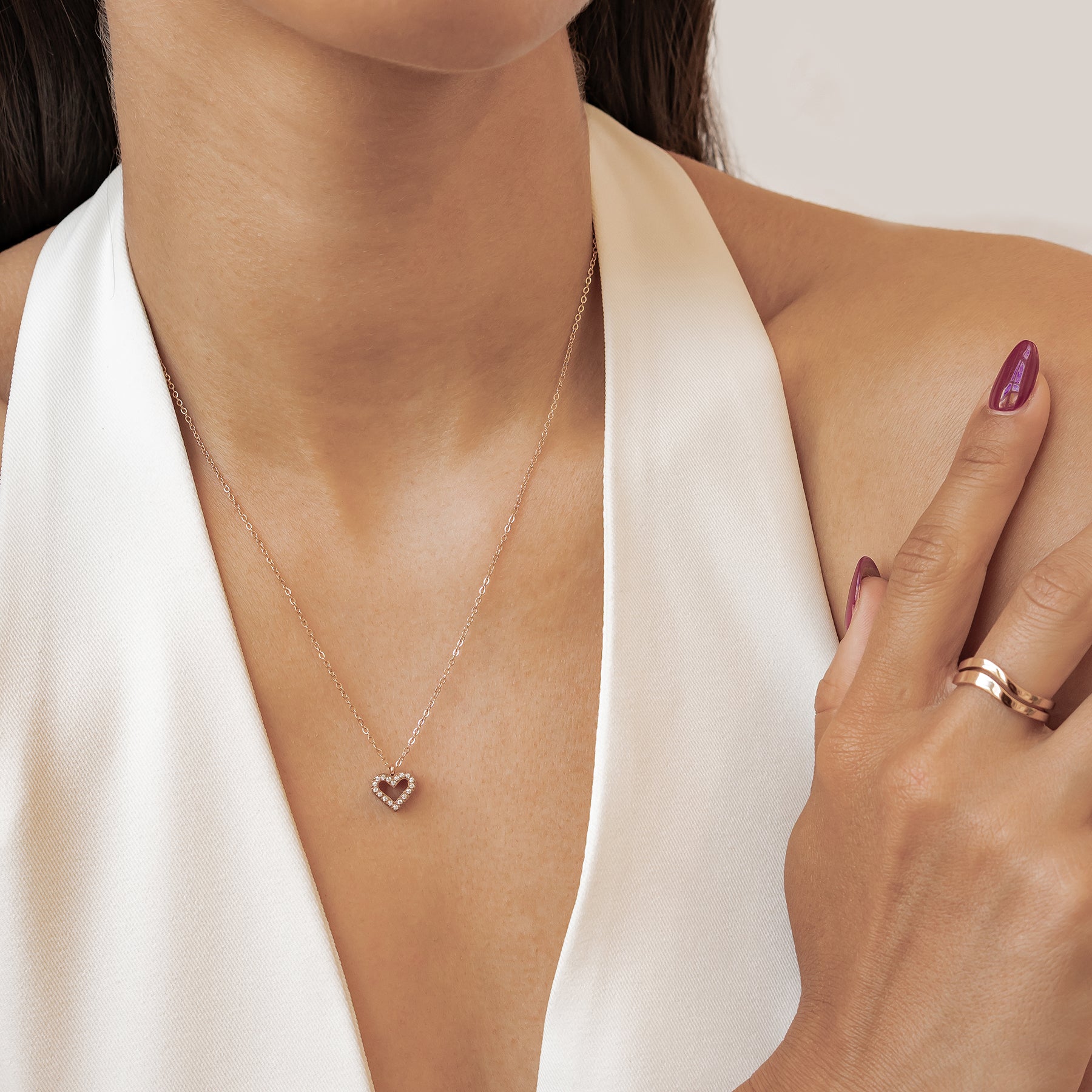 Bond Heart Crystal Necklace Waterproof