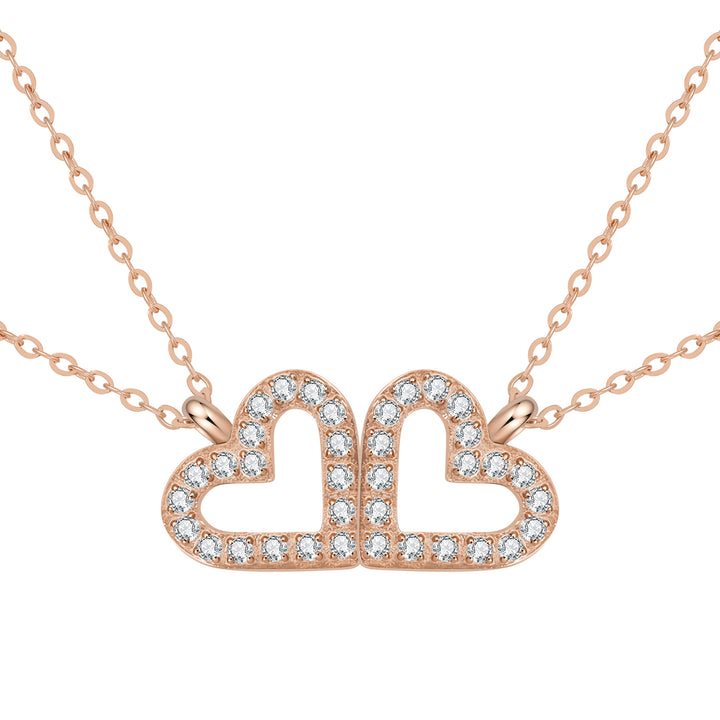 Set Colliers Duo Bond Hearts Crystal – Waterproof
