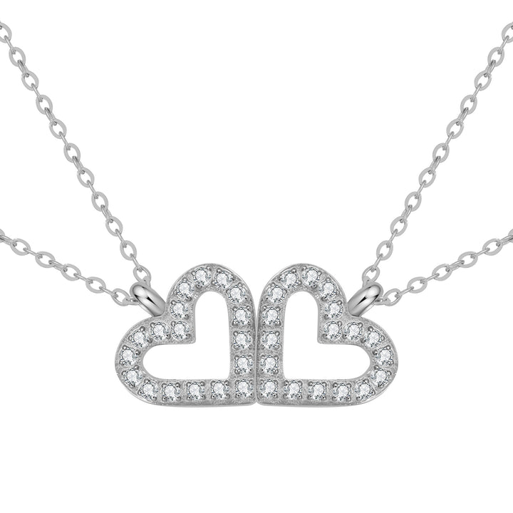Set Colliers Duo Bond Hearts Crystal – Waterproof