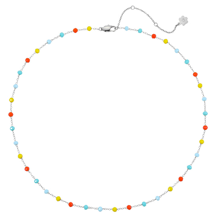 Bright Multicolor Bead Necklace Waterproof