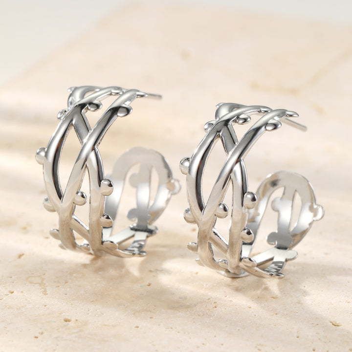 Bubble Twist Hoop Earrings Waterproof
