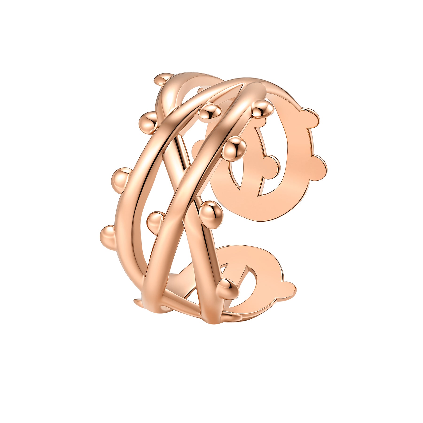 Gedrehter Bubble Open Ring – Wasserfest