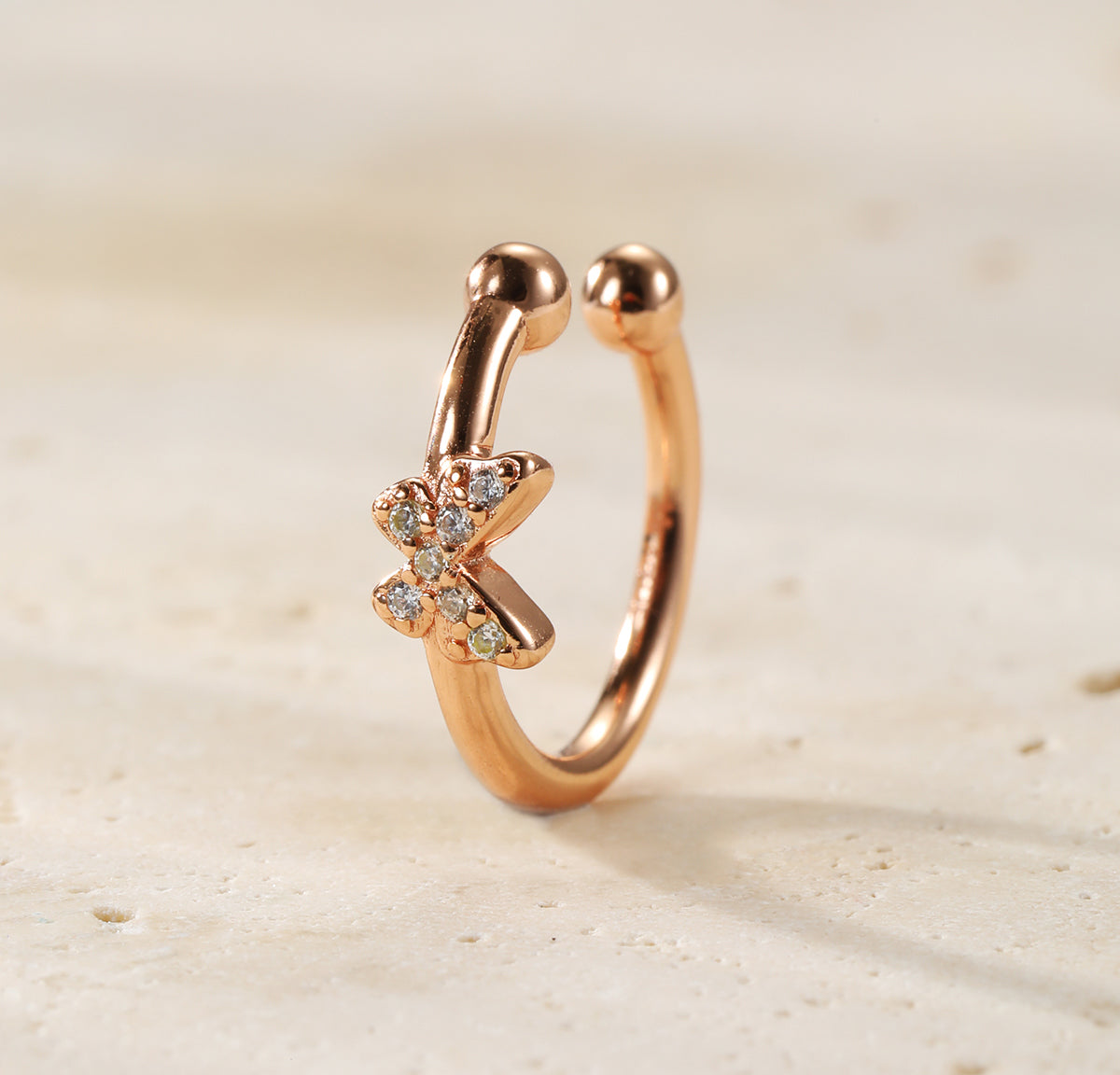 Ear Cuff Papillon Sterling Argent