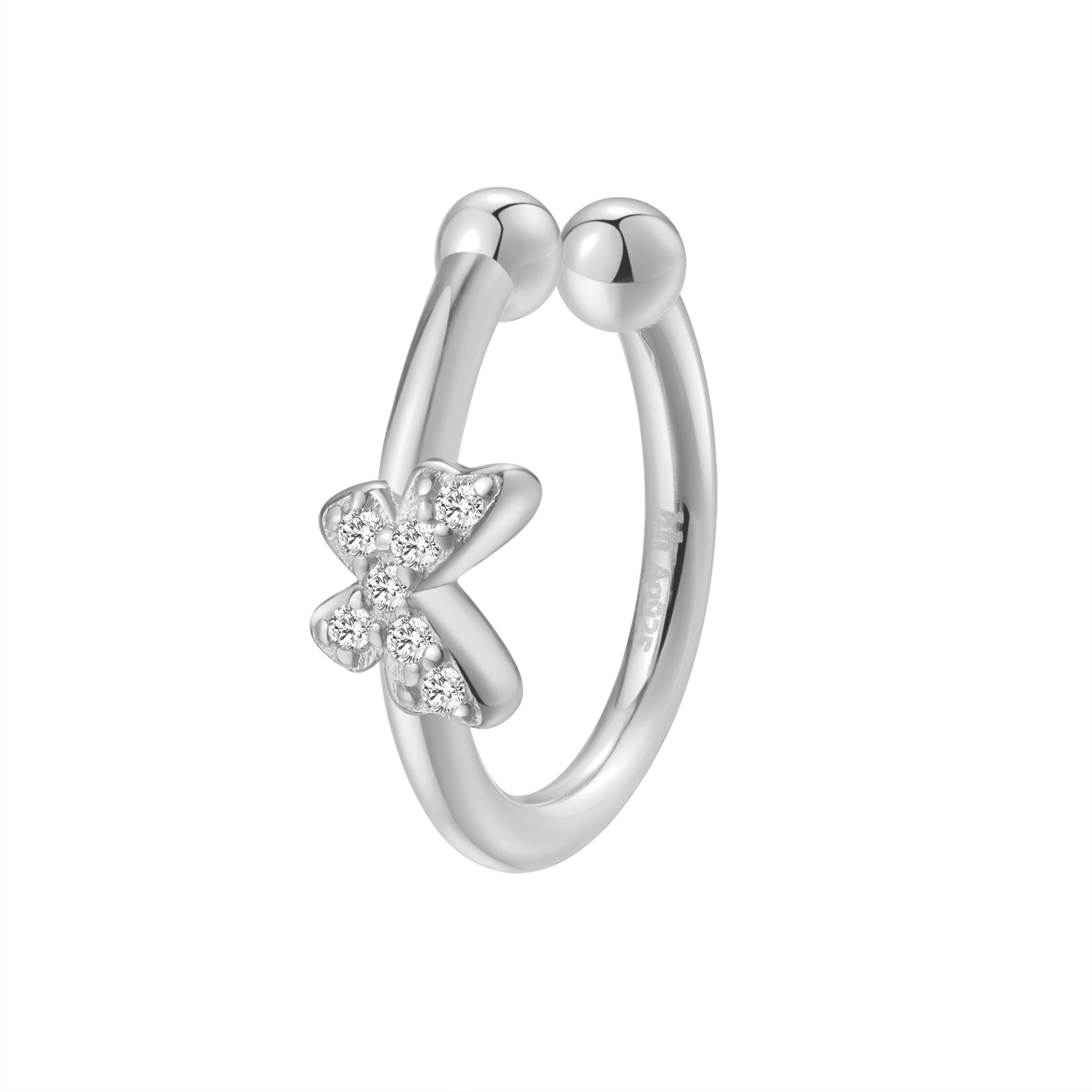 Ear Cuff Papillon Sterling Argent