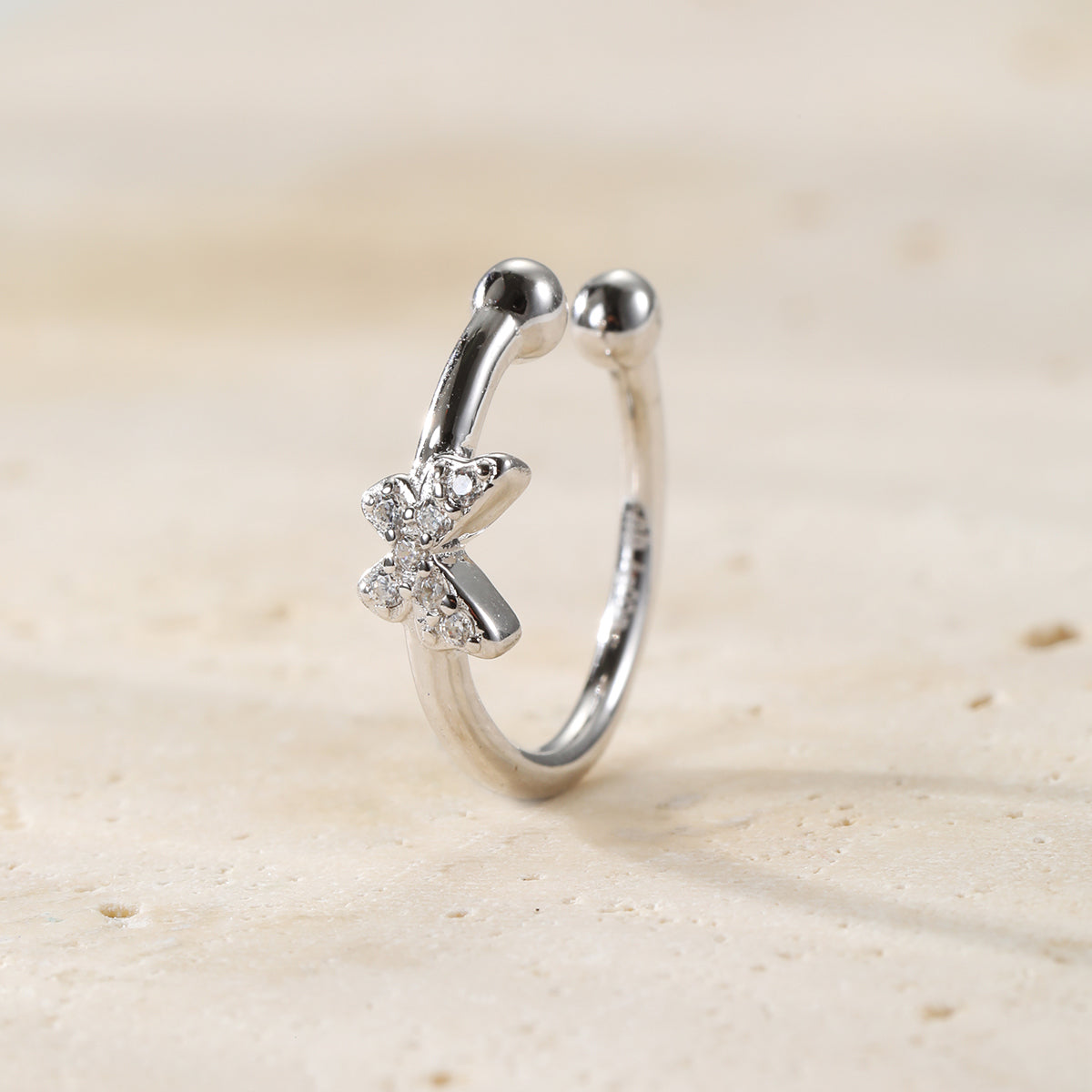 Ear Cuff Papillon Sterling Argent