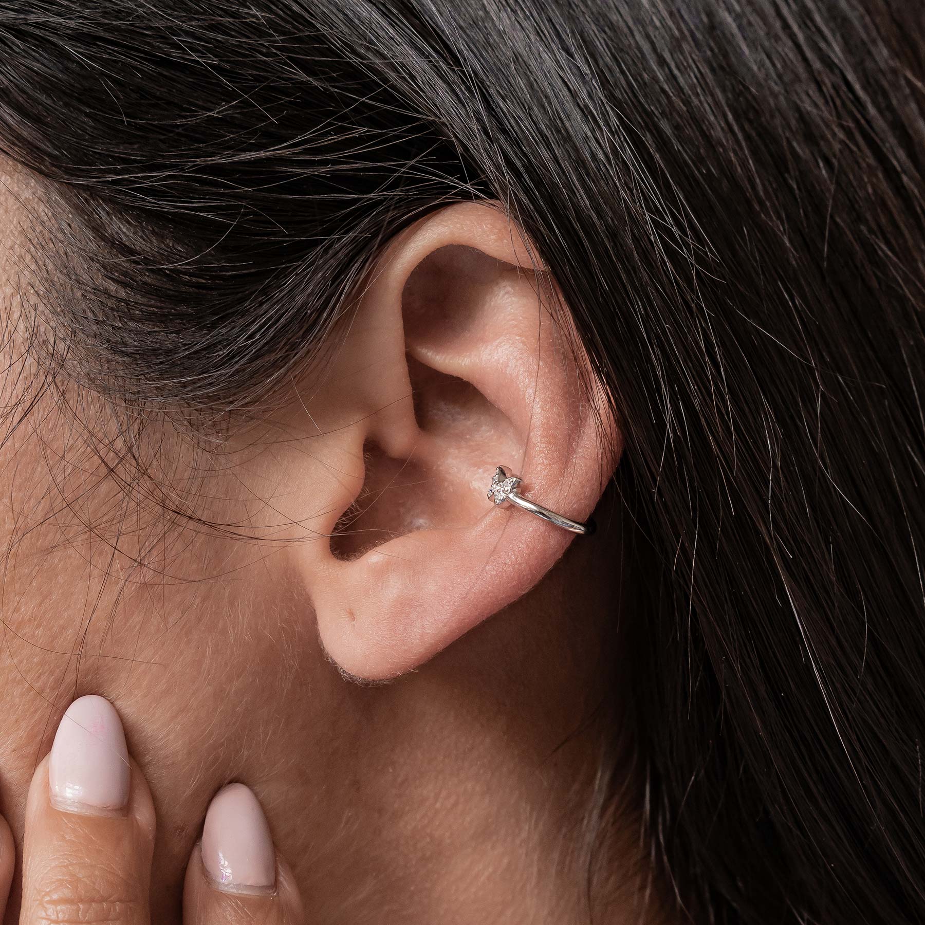 Ear Cuff Papillon Sterling Argent