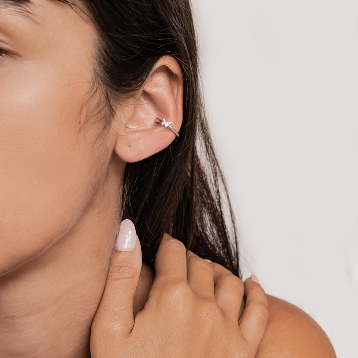 Ear Cuff Papillon Argent Sterling