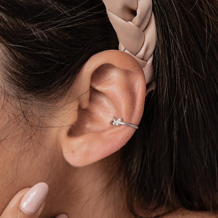 Ear Cuff Papillon Argent Sterling