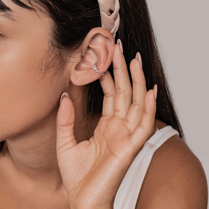 Ear Cuff Papillon Argent Sterling