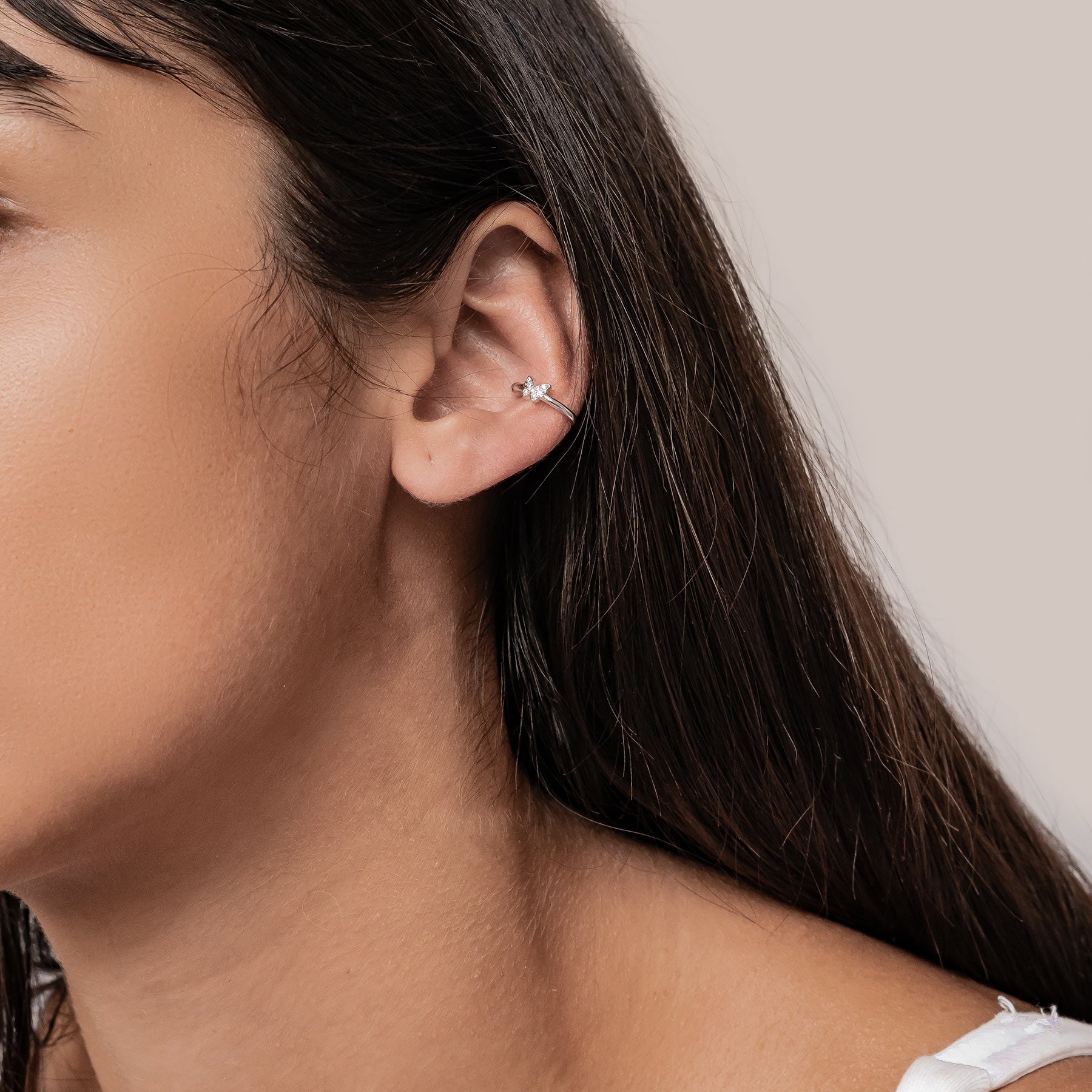 Ear Cuff Papillon Sterling Argent