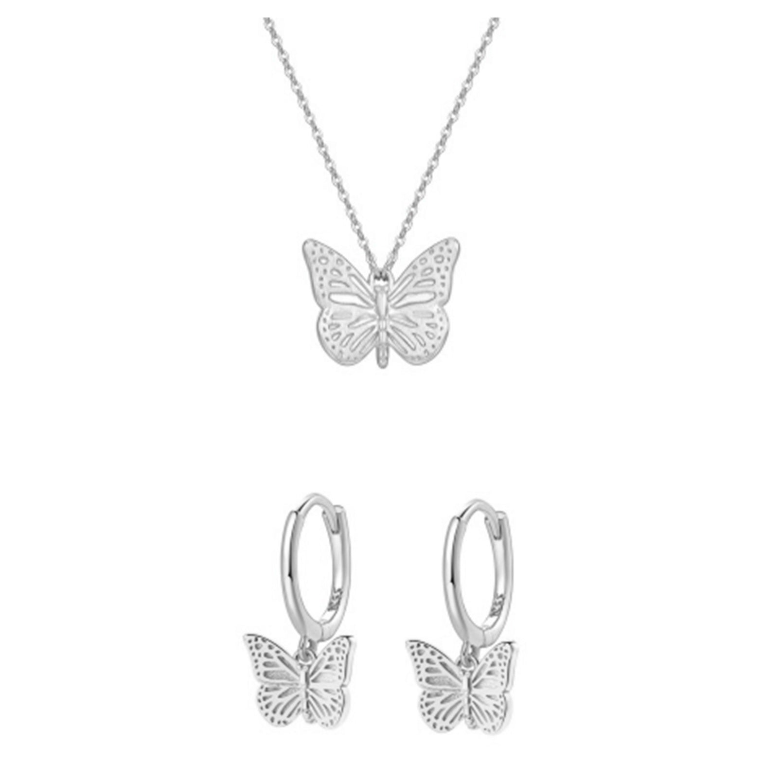 Butterfly Jewelry Set Sterling Silver