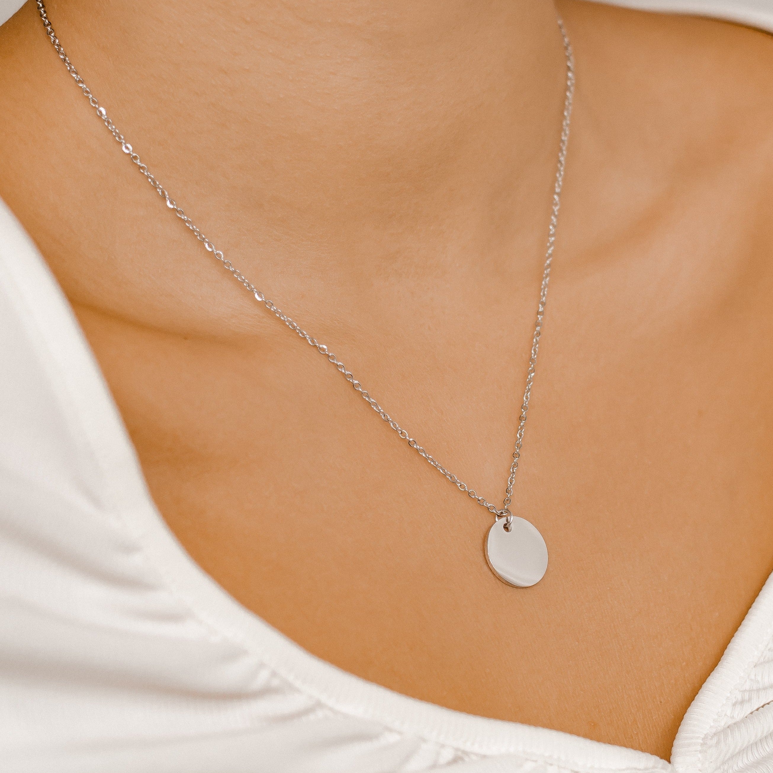 Collier Cercle Plein en Argent