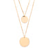 Circle Layered Necklace Gold