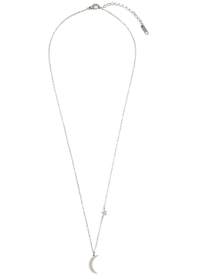 Collier Pendentif Etoile et Lune en Argent