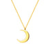 Collier Délicat Demi Lune Or